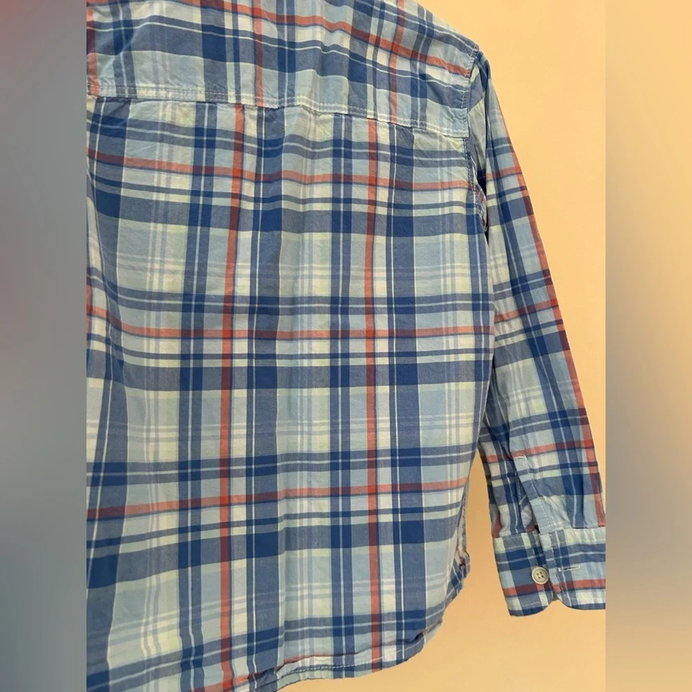 Blue & Red Plaid Button Down Shirt | Boys Size 5 | OshKosh B’gosh